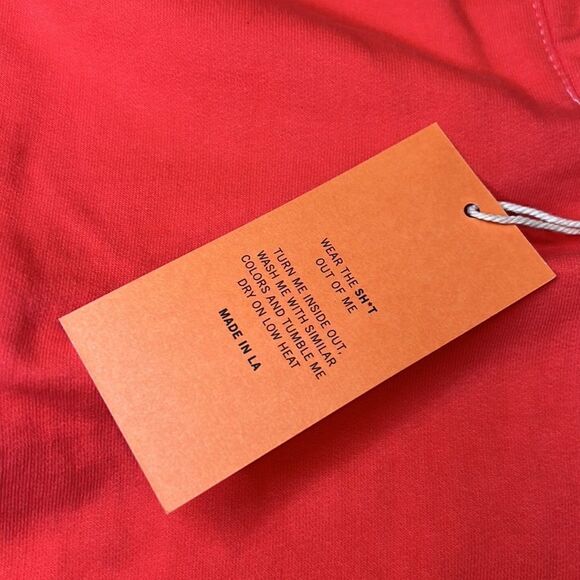 NWT La Detresse Revolve Bermuda Cutoff Sweat Shorts Red Small - Picture 3 of 6